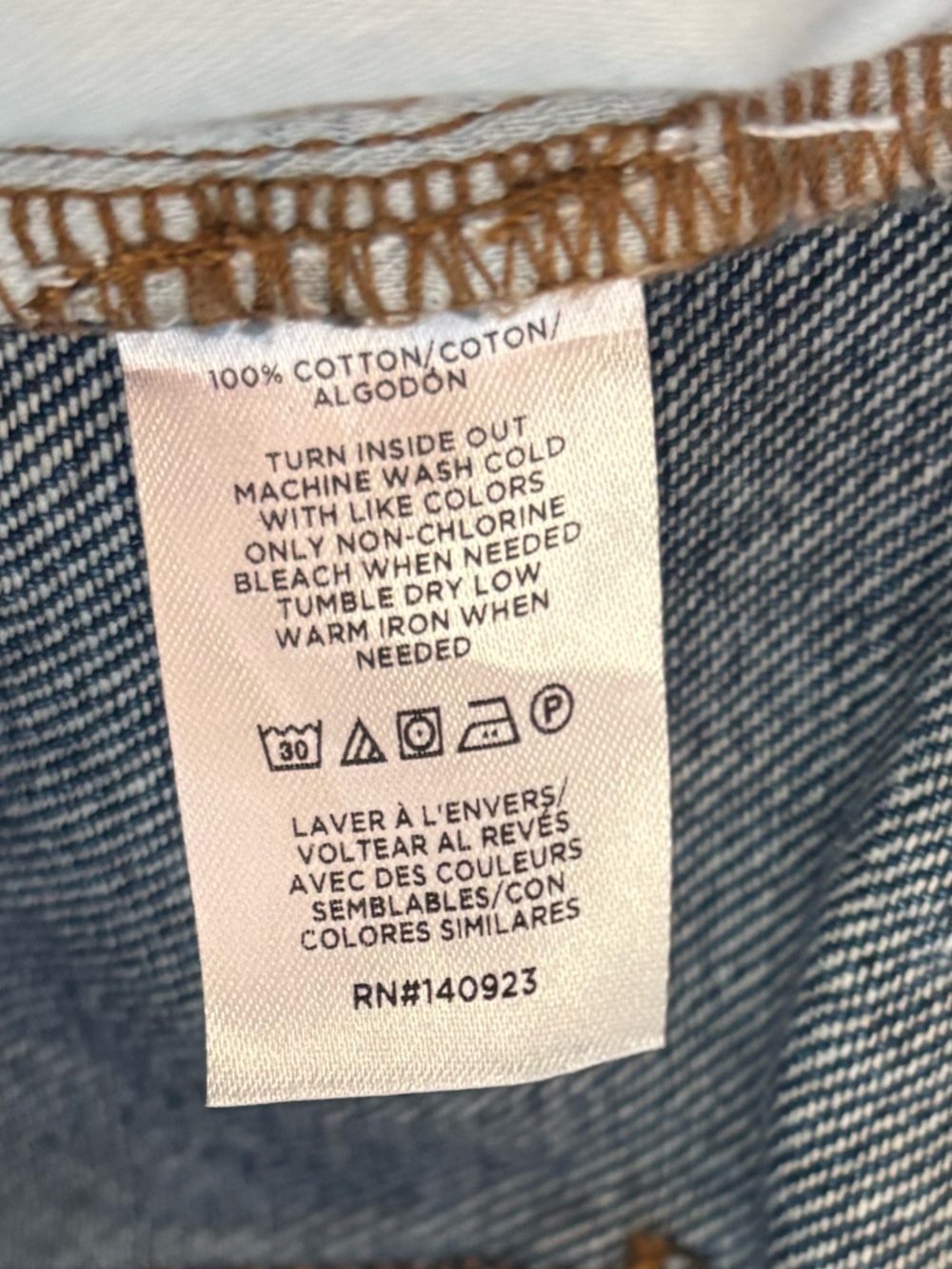 Talbots Loft Wide Leg Cropped Jeans Cuffed Hem High Rise Size 12 Cotton Relaxed - Picture 12 of 13